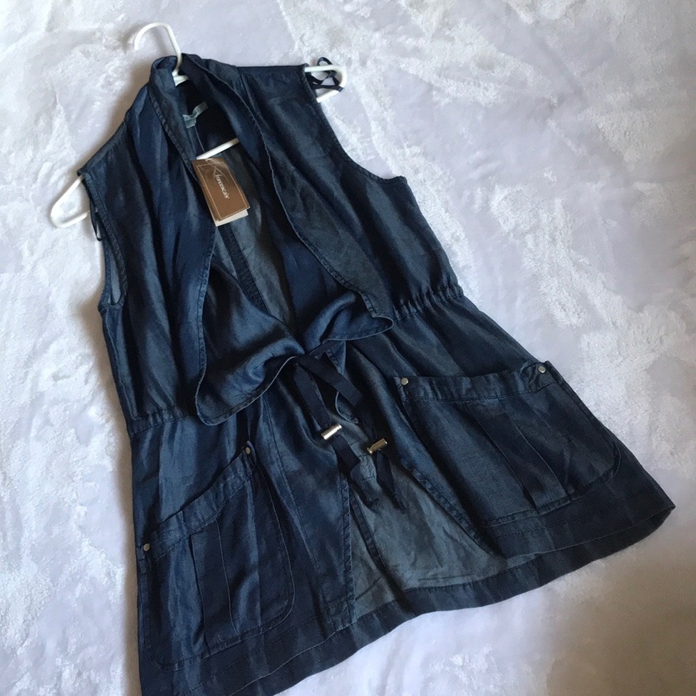 A sleeveless Tencel top